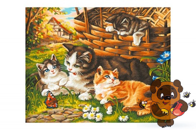 Раскраски по номерам «Семейство кошачьих» - Schipper