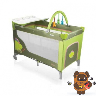 Кроватка-манеж Baby Design SIMPLE NEW 04 GREEN/зеленый