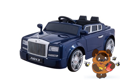 Детский электромобиль Rolls Royce Phantom (A013) Синий (L-model)