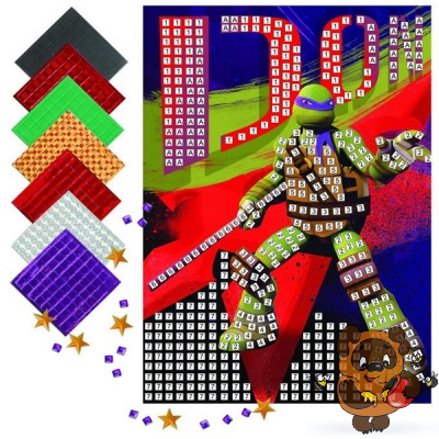 Волшебная мозаика по номерам "Донателло", формат А4